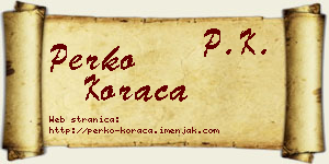 Perko Koraca vizit kartica
